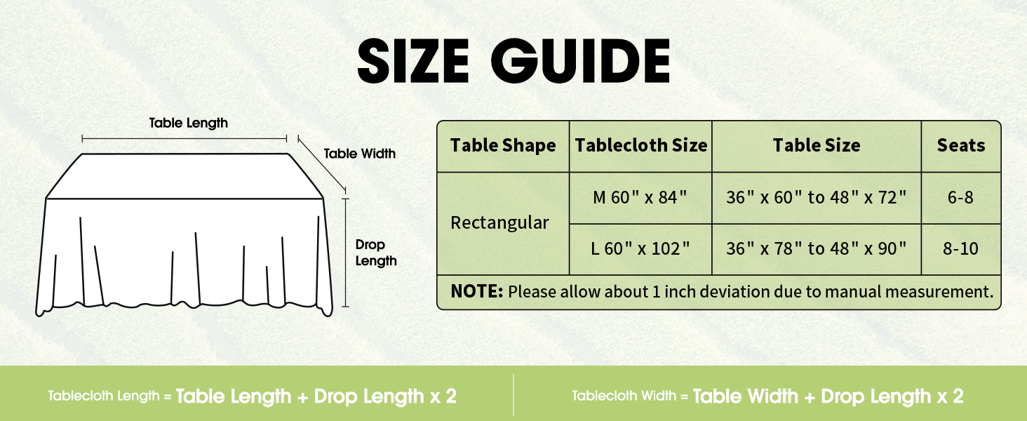 table cloth rectangle table