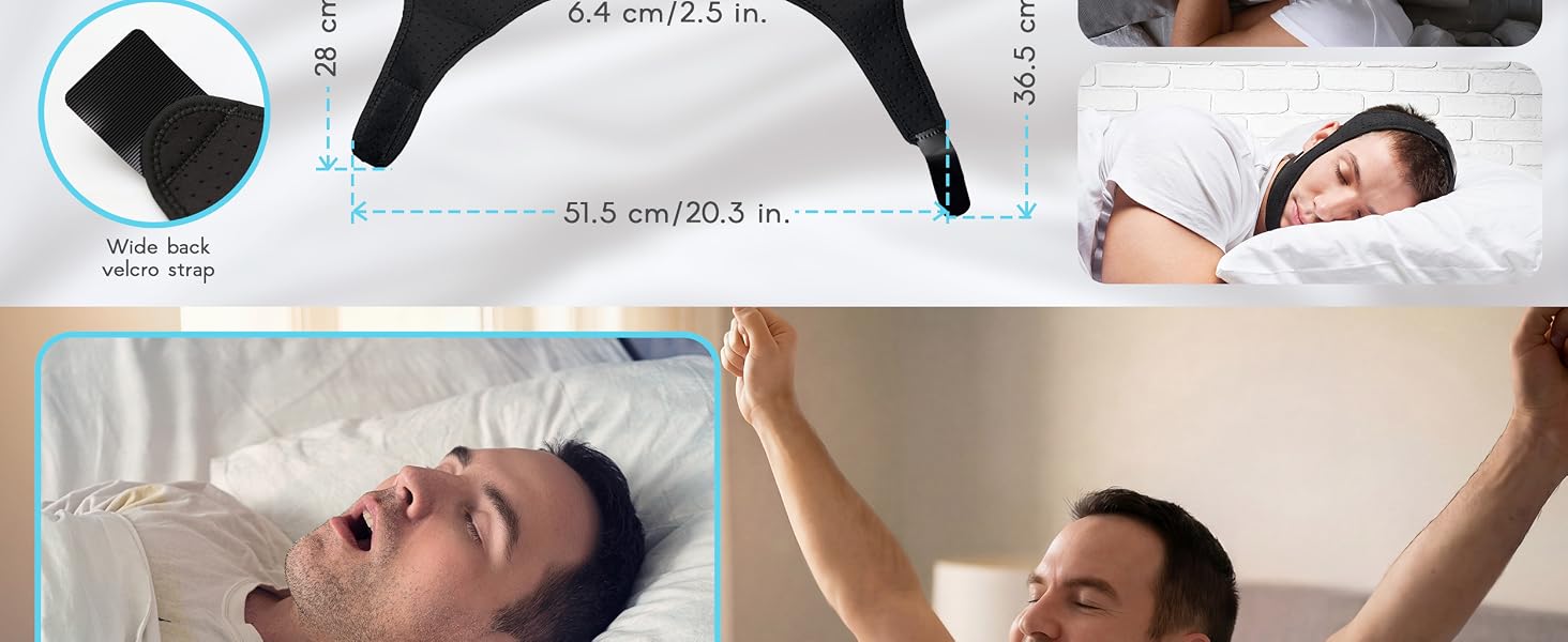 chin strap sleeping users anti snoring sleep snore straps adjustable jaw night time overnight keep