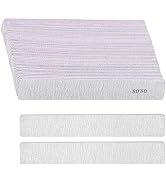 21 Pcs Nail File 80/80 Grit Nail Files,Gray Double Sided Emery Boards,Professional Nail Files for...