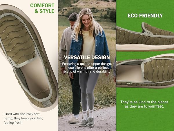 Womens slip-ons comfortable Sanuk shoes