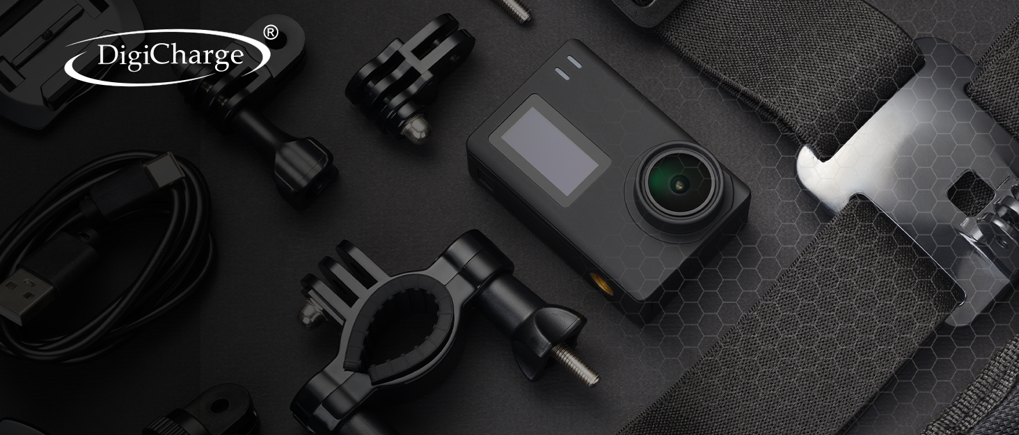 Digicharge Action Camera Accessories Audio Home Fitness Mobile Tablet Sat Nav Carry Case GoPro VR