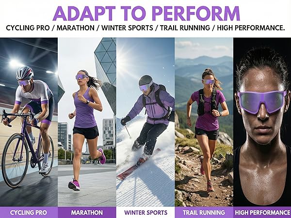 DEPHILA Polarized Sports Sunglasses for Men Women