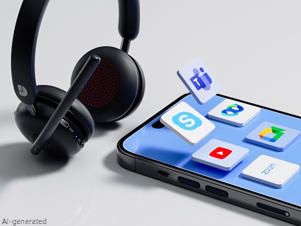 Wireless headset with mic for work