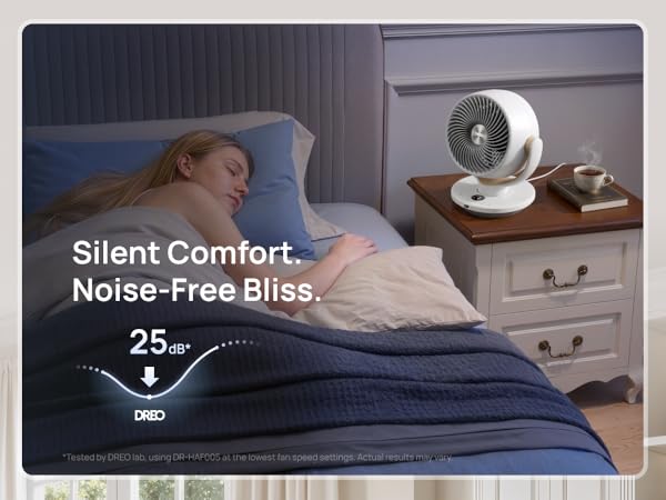 HAF005 White DREO quiet fan
