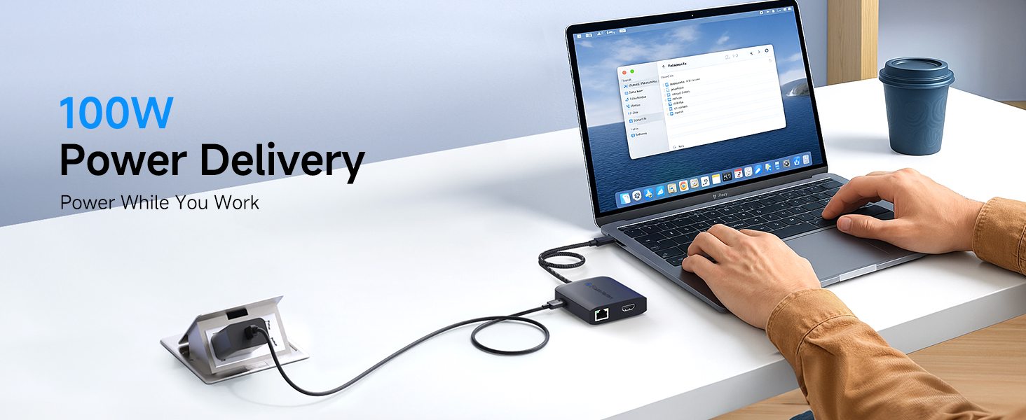 USB C Hub HDMI 2.1, Up to [8K@30Hz/4K@120Hz, 100W Charging, 5Gbps Data