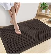 Smiry Waffle Bath Mat 30x20, Extra Soft Absorbent Bathroom Rugs, Non Slip Machine Washable Quick ...