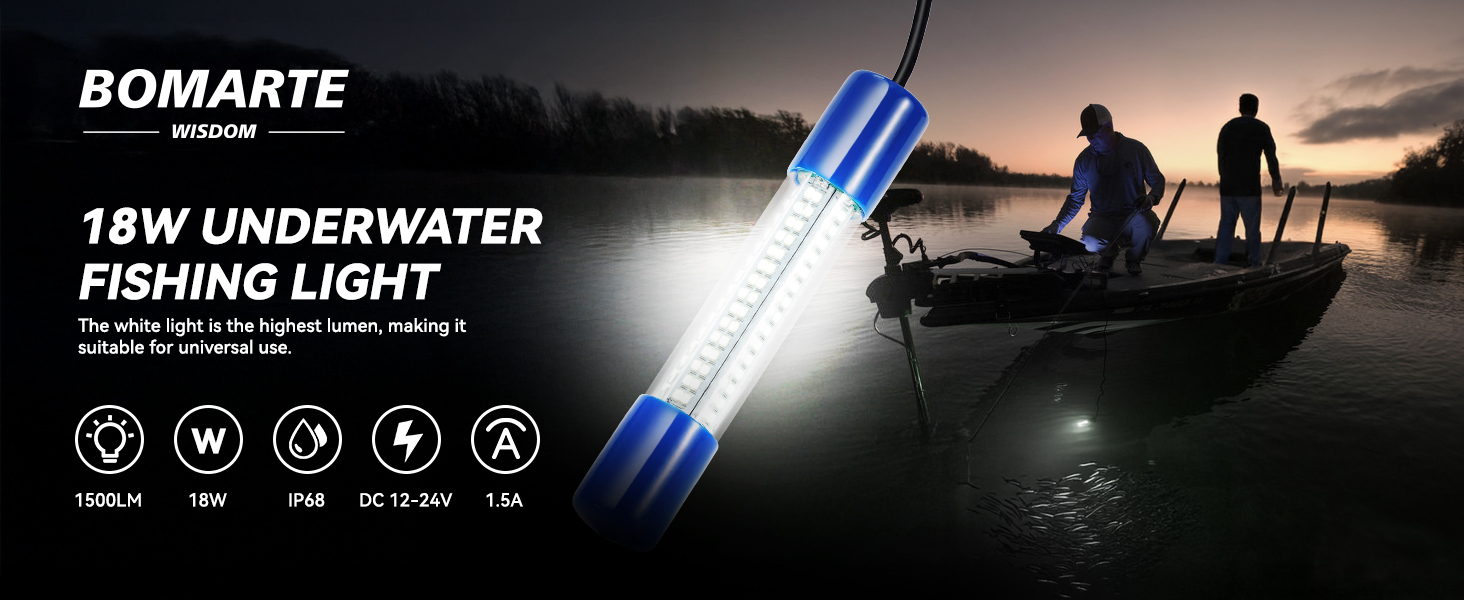1,500LM white light Underwater Fishing Light