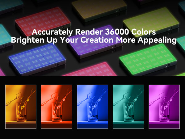 rgb video light portable mini video light panel photography led long battery life 