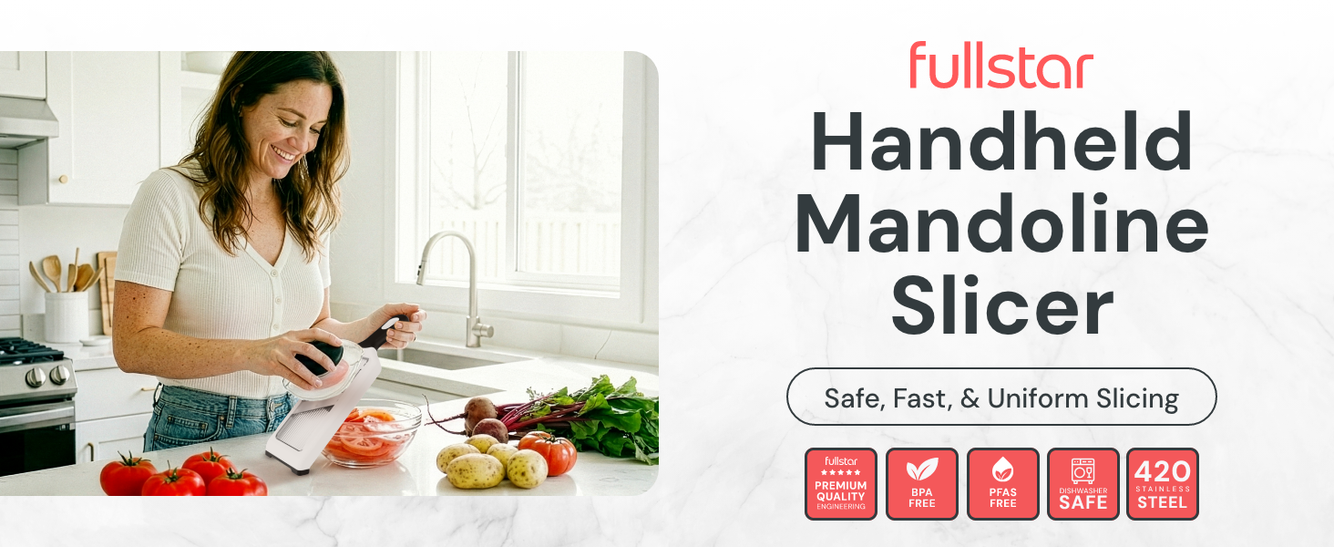 Fullstar 2 in 1 Handheld Mandoline Slicer