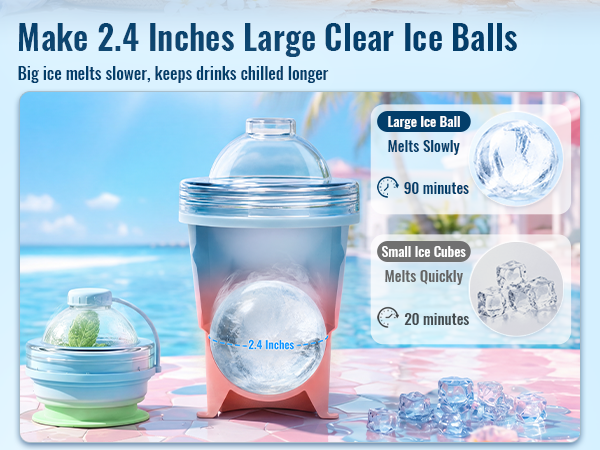 Maker 2.4Inches Large Clear Ice Balls