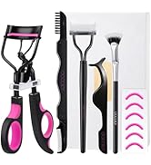 docolor Eyelash Curler Kit, 5 in 1 Lash Curler Kit, eyelash comb fan mascara brush eyelash extens...