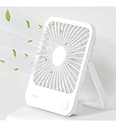 JISULIFE Small Desk Fan Battery Operated Small Fan,180° Foldable Portable Fan, 4 Speeds Adjustabl...