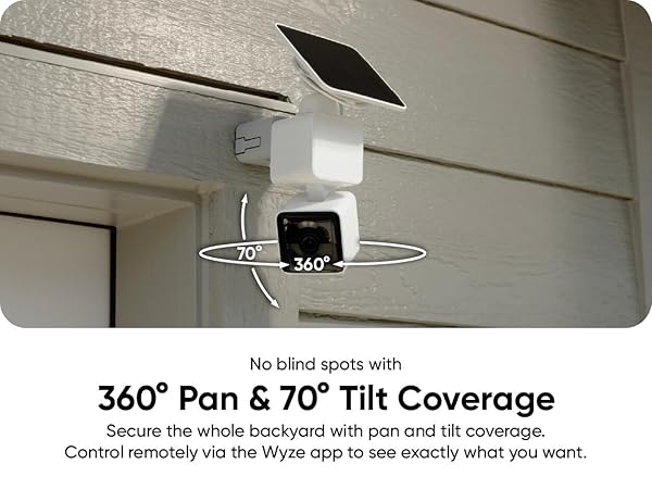 Wyze Solar Cam Pan Pan Tilt Range
