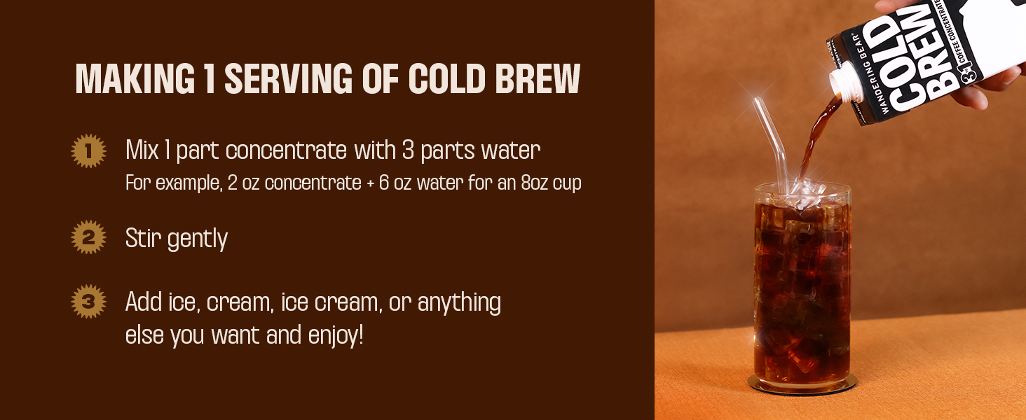 Wandering Bear Cold Brew 3 in 1 concentrate