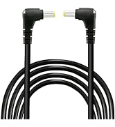 GINTOOYUN 2 PCS DC 5.5MM x 2.5MM 90 Degree Male to Male Plug Cable, 18AWG Right Angle DC5525 Powe...