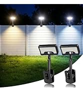 iMaihom Clip On Solar Lights Outdoor with Motion Sensor, 92 LED 600LM Solar Fence Lights, Warm/Ne...