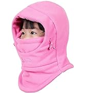 TRIWONDER Kids Fleece Balaclava Hood Ski Mask Cold Weather Face Mask Neck Warmer Winter Nose Warm...
