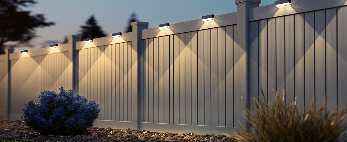 solar fence lights outdoor