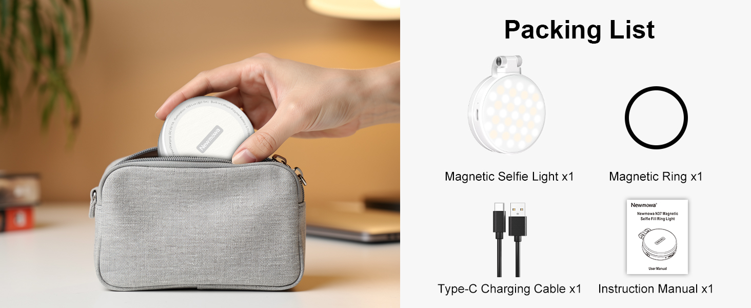 Phone Ring Light with Mirror