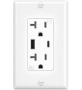 USB Outlet Receptacle, Tamper-Resistant Outlet with USB C & USB A Wall Charger Outlet, 5.0A Elect...