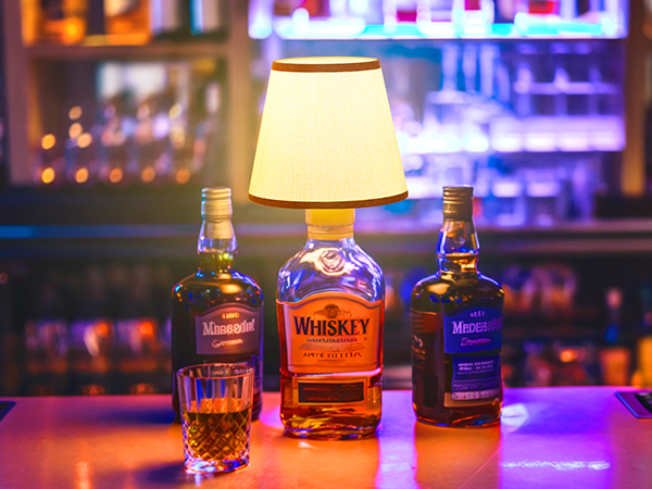 wireless bottle lamp shade