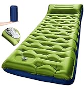 LLUAII Camping Sleeping Pad,5.9 Inch Thick Camping Mat with Built in Pillow and Foot Pump,Self In...