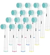 Sensitive Gum Care Replacement Toothbrush Heads Compatible with Oral B Electric Toothbrushes, 16 ...