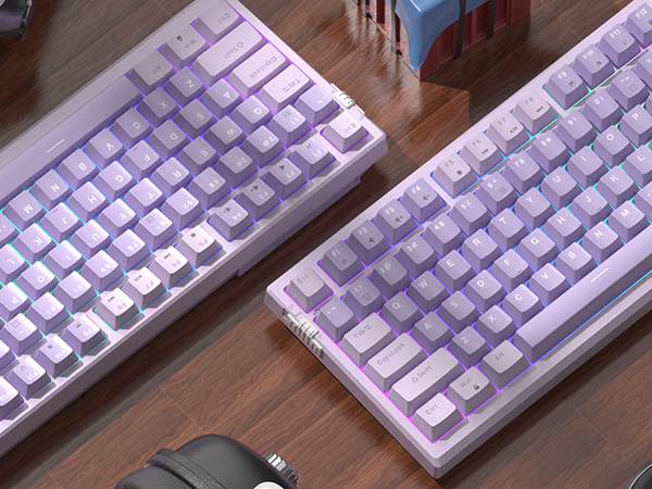 Soft purple color scheme