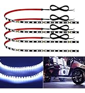 Car Led Strip Lights 24" Connectable White Led Light Strips for Cars Golf Cart Boat Marine Trucks...