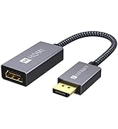 IVANKY Active DisplayPort to HDMI Adapter, 4K@60Hz Unidirectional DP to HDMI Adapter, [Updated Ne...