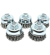 Benchmark Abrasives 2-3/4" Dia Knot Style Coarse Cup Brush for Aluminum, Concrete, Metal 5/8" Arb...