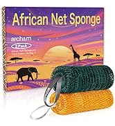 African Exfoliating Net Sponge Afroscrub - Authentic African Net Sponge with Knots Exfoliating Wa...