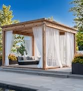 NICETOWN 2 Panels Outdoor Mosquito Netting for Patio Waterproof, Extra Wide 118