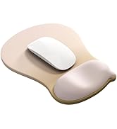Ergonomic Gel Wrist Rest Mouse Pad, Comfort Mouse Pad with Wrist Support, Non-Slip Rubber Base, D...