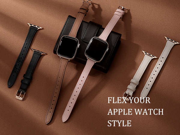 leather apple watch band 40mm for women apple watch band 38mm apple watch band 41mm thin slim 9