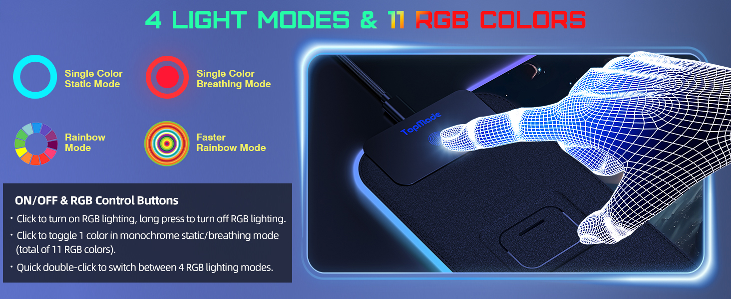 4 light modes &amp;amp; 11 rgb colors