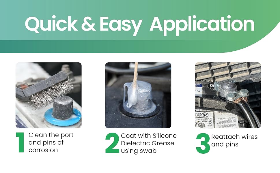 spark plugs grease electrical connectors silicone battery terminals lube tube dielectric lubricant
