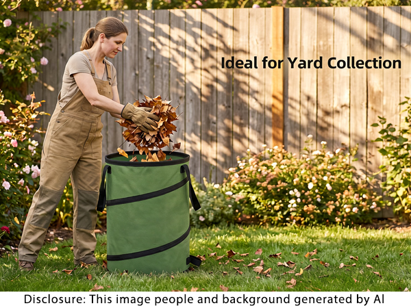 Outdoor Trash Can Camping Trash Can Collapsible Trash Can Reusable Leaf Bags Lawn Bags