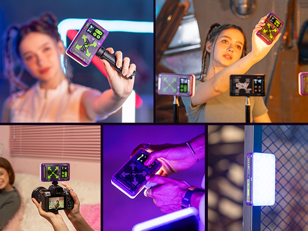VILTROX Magnetic RGB Video Light 360° Full Color Portable LED Camera Light Panel
