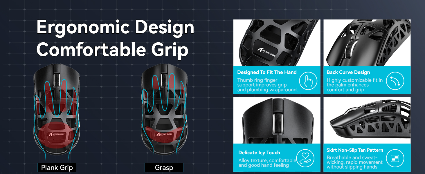 Magnesium Alloy MMO Gaming Mice 3 Modes Connect Technology connection Programmable Game Mouse