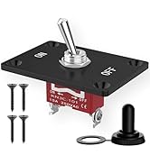Toggle Switch, Malictele 12V 30A Heavy Duty ON/Off 2Pin SPST Waterproof Toggle Switch with Mounti...