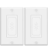 VCELINK Wall Plate Cable Pass Through, Single Gang Decorator Wall Plate Cover, Flexible Rubber Wa...
