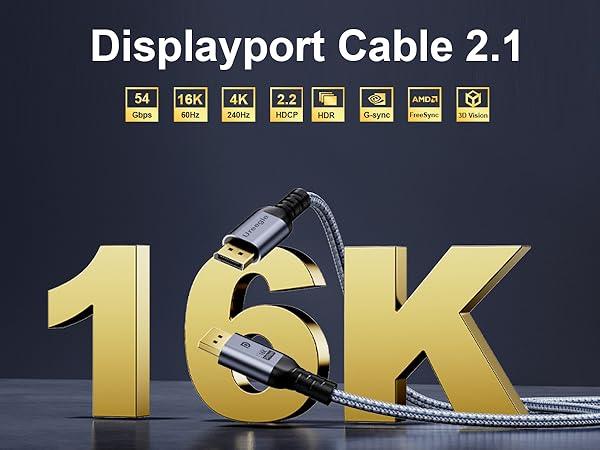 16K Dislayport cable 2.1