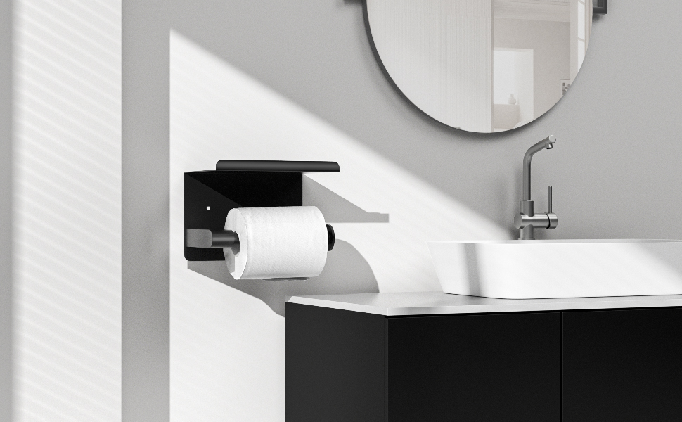 adhesive toilet paper holder