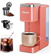 Tastyle Single Serve Coffee Maker, Iced and Hot Coffee Machine for K Cup &amp; Grounds, Compact Desig...