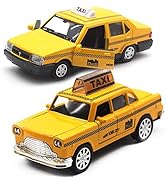 OTONOPI New York City Taxi Cab Toy Taxi Car Toy for Kids Yellow Cab Diecast Model Toy Car with Pu...