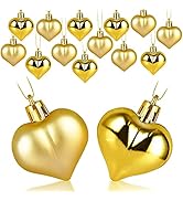 Liitrton 15 PCS Heart Shaped Decorations for Christmas Tree Party Decor Valentine's Day Hanging O...