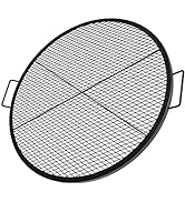 Stanbroil Heavy Duty X-Marks Fire Pit Cooking Grill Grates with Support X Wire - Outdoor Round BB...
