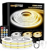 DAYBETTER COB LED Strip Lights Tunable White,LED Lights for Bedroom 32.8 ft | 2700K-6500K Dotless...