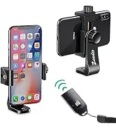 Zeadio Tripod Smartphone Mount, Cell Phone Holder Adapter, Selfie Stick Monopod Adjustable Clamp,...
